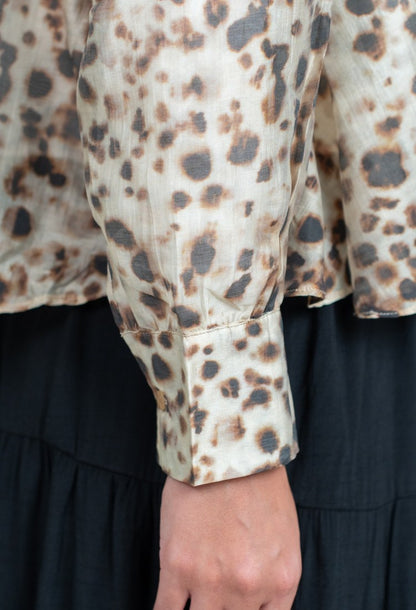 printed chiffon blouse - Leopard Print