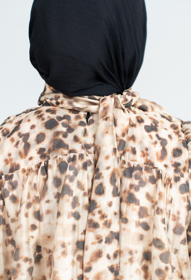 printed chiffon blouse - Leopard Print