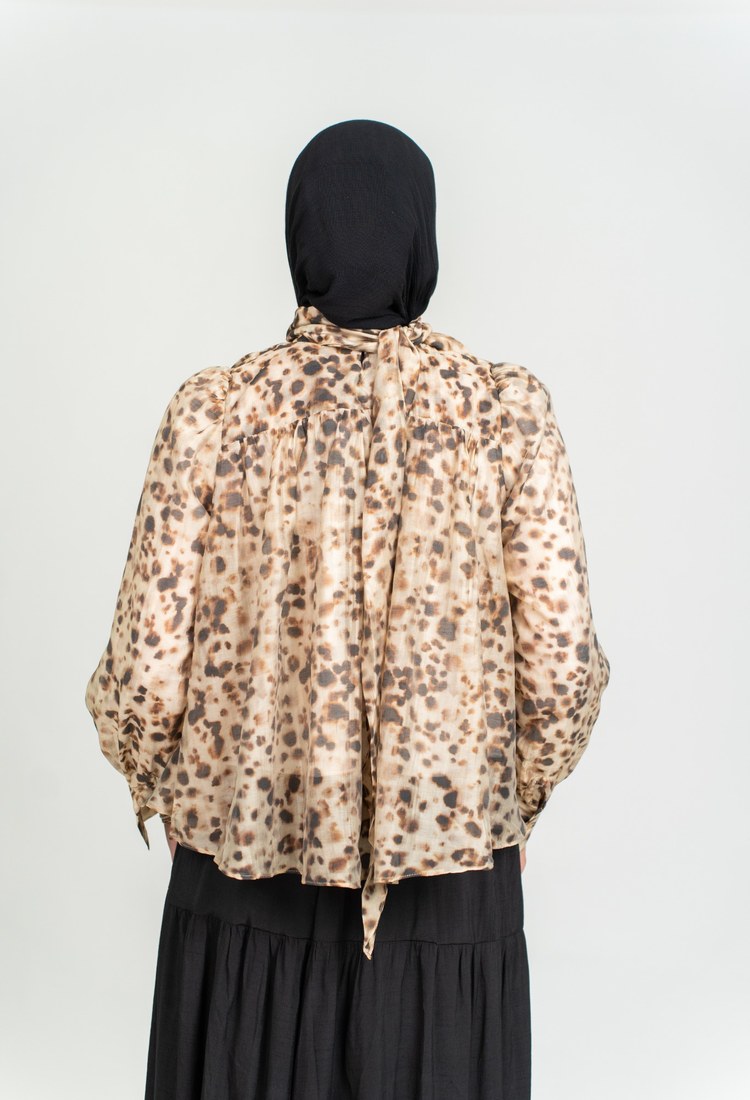 printed chiffon blouse - Leopard Print