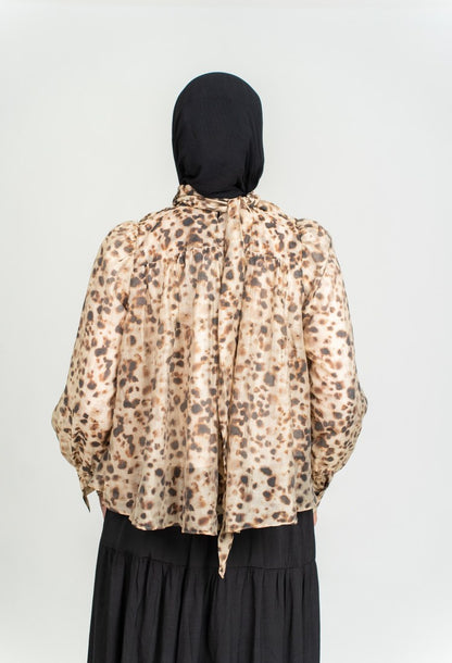 printed chiffon blouse - Leopard Print