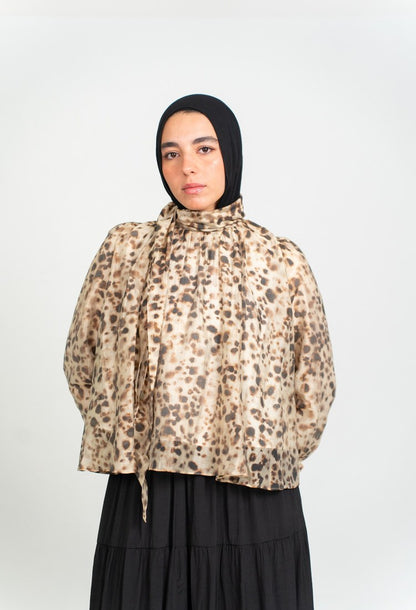 printed chiffon blouse - Leopard Print