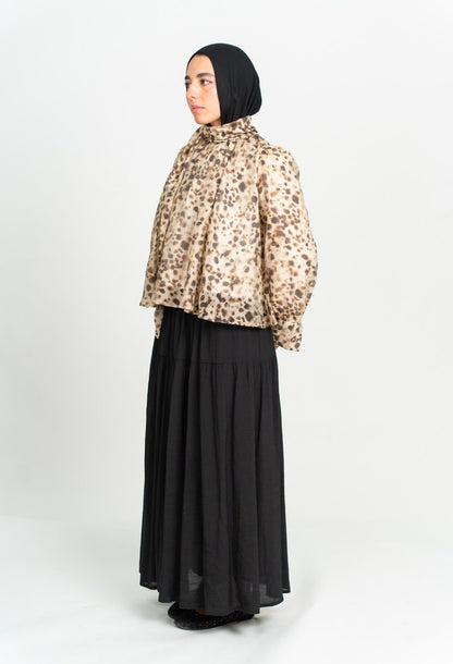 printed chiffon blouse - Leopard Print