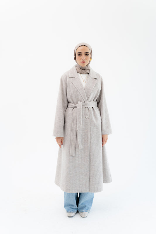Classic Long Coat -Beige