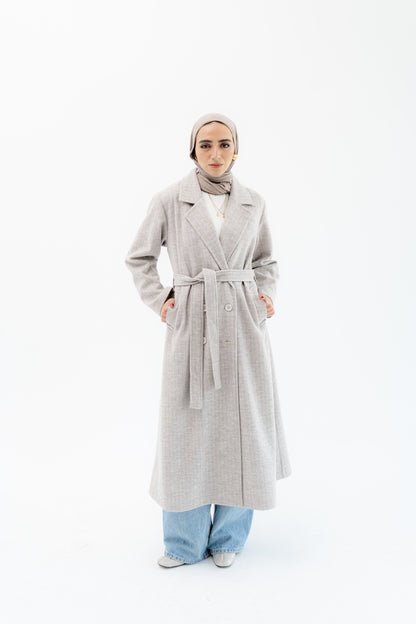 Classic Long Coat -Beige