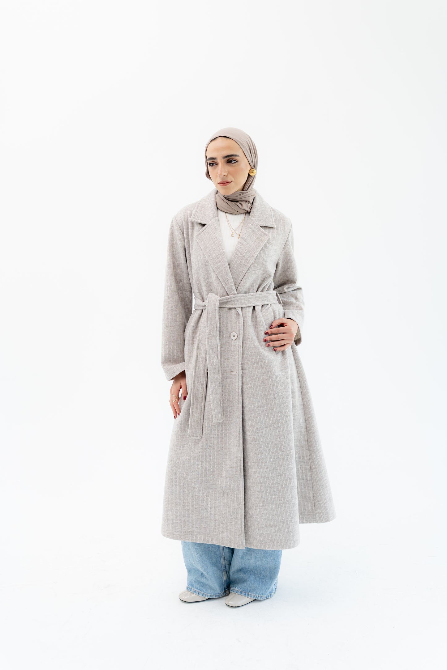 Classic Long Coat -Beige