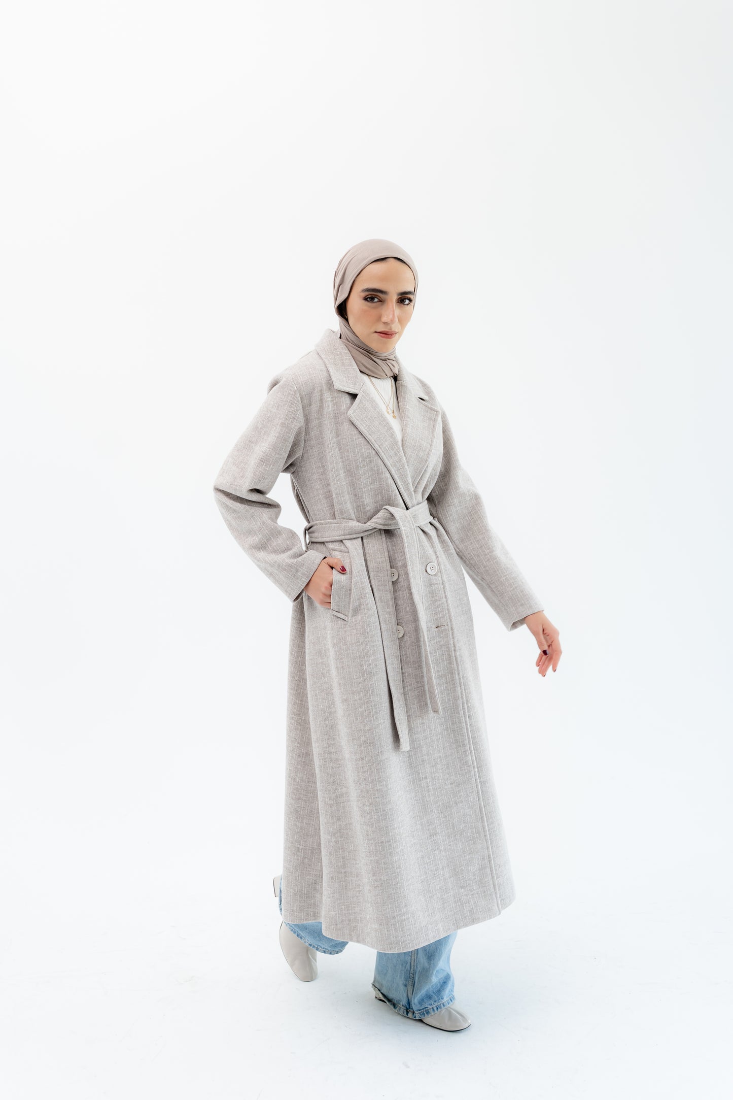 Classic Long Coat -Beige
