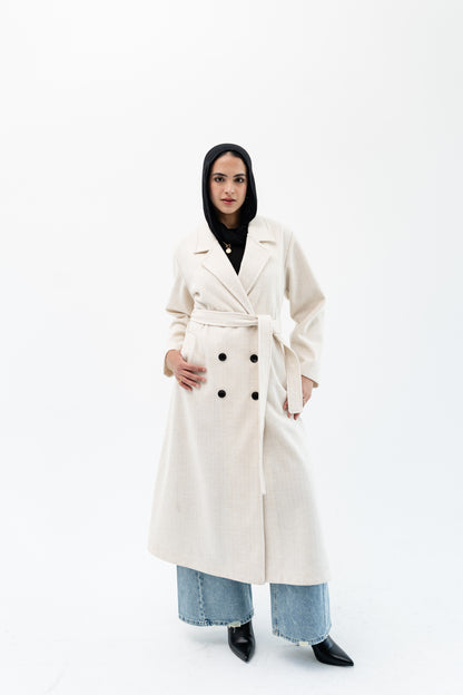 Classic Long Coat -Off White