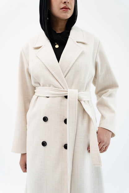 Classic Long Coat -Off White