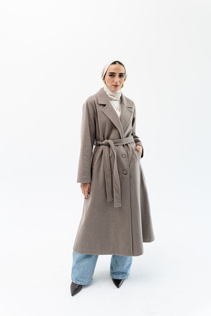 Classic Long Coat -Coffe