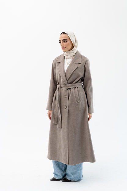 Classic Long Coat -Coffe