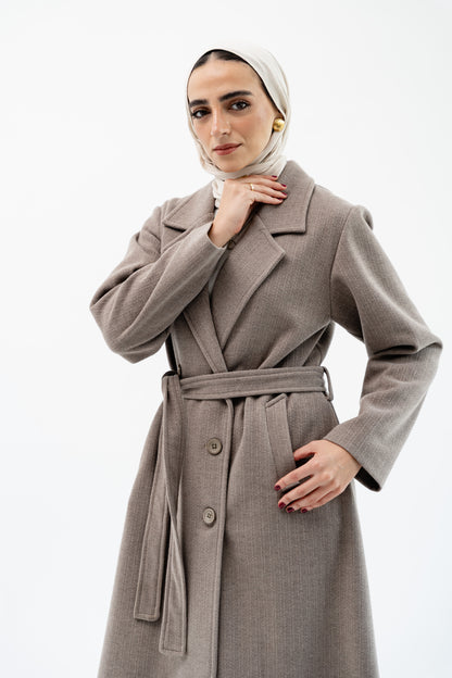 Classic Long Coat -Coffe