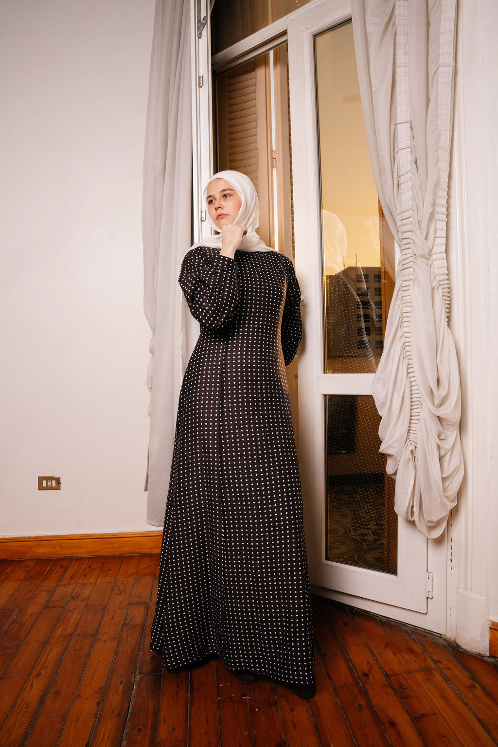 Dots Dress-Black