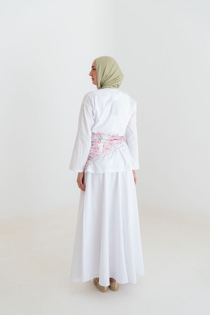 Classic Flowy Set-White