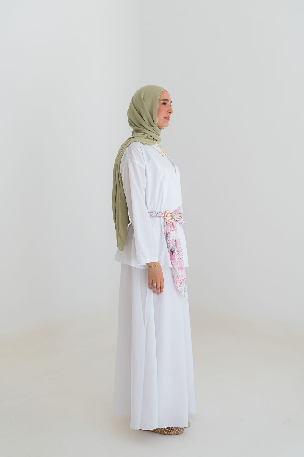 Classic Flowy Set-White