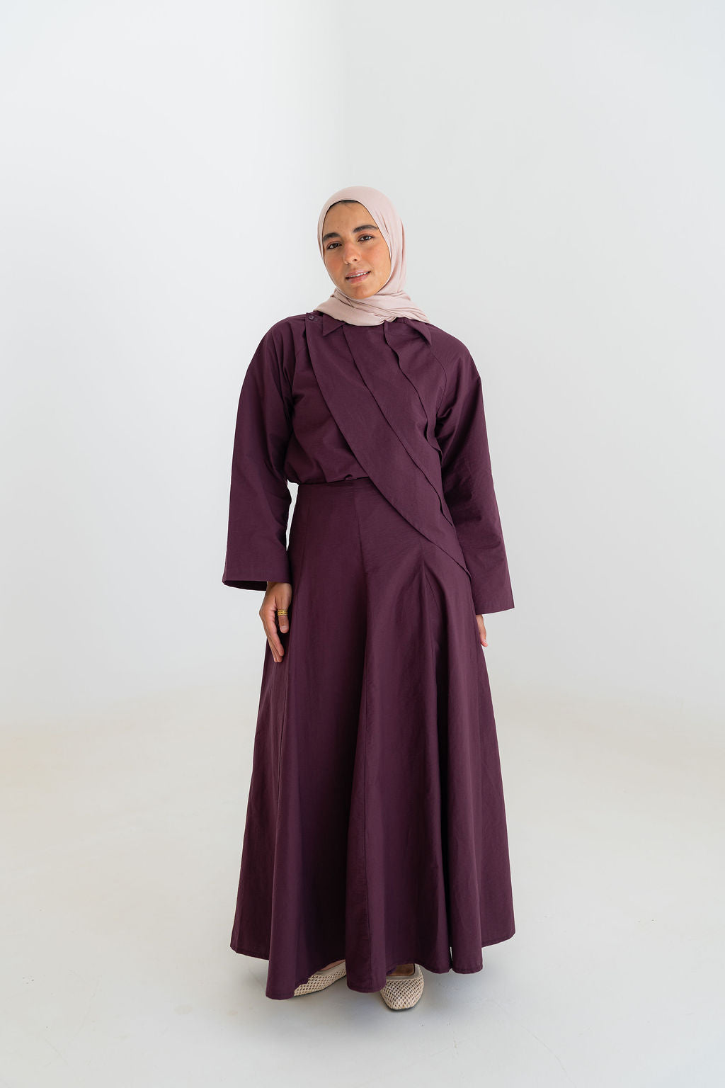 Minimal Flowy Set-Burgundy