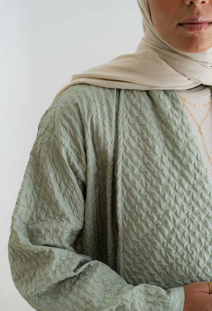 Oversized Knitted Cardigan - mint