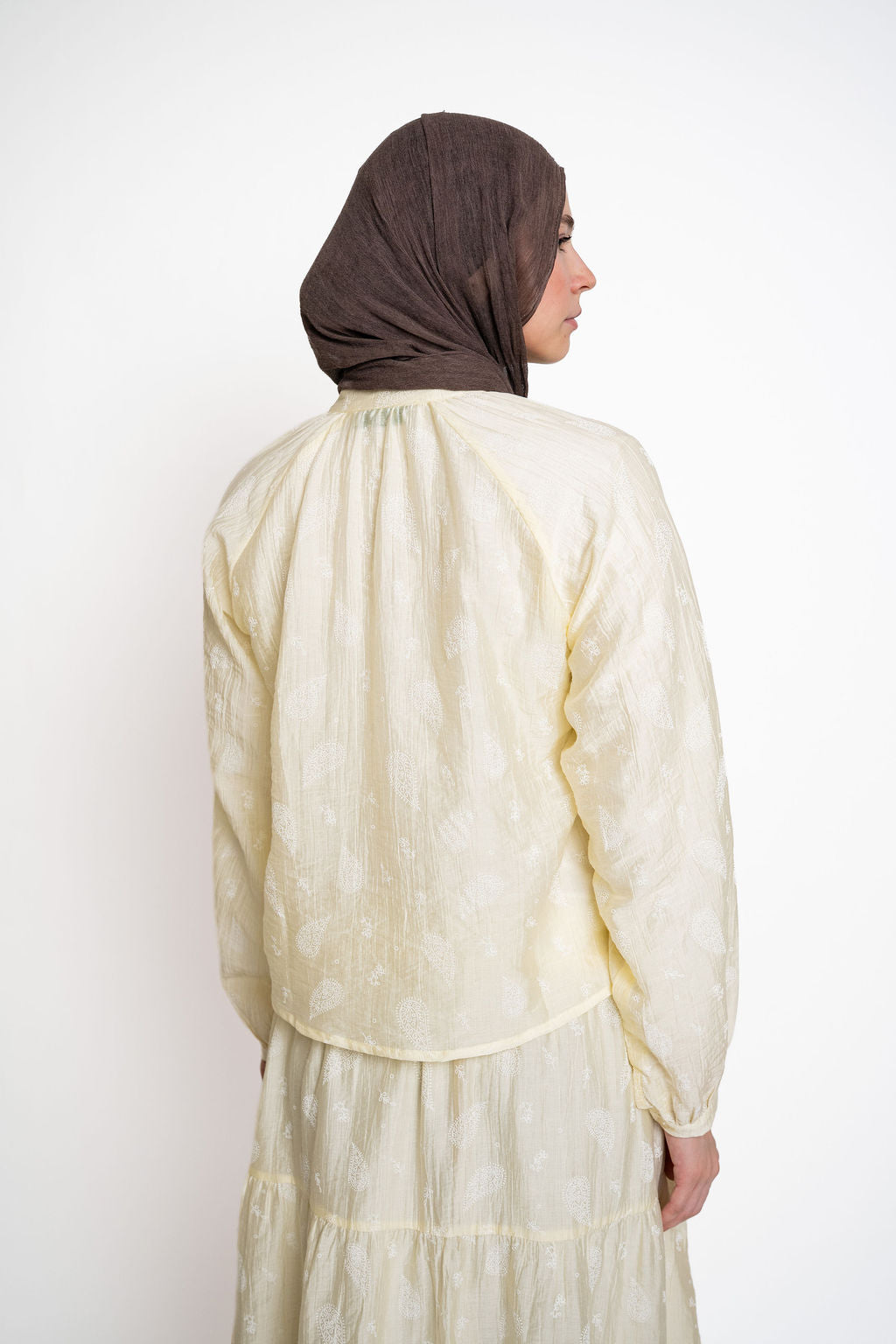 Buttoned Flowy Set-Yellow