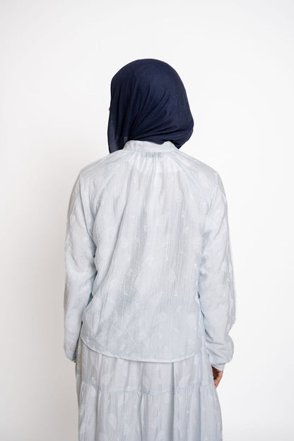 Buttoned Flowy Set-Baby Blue