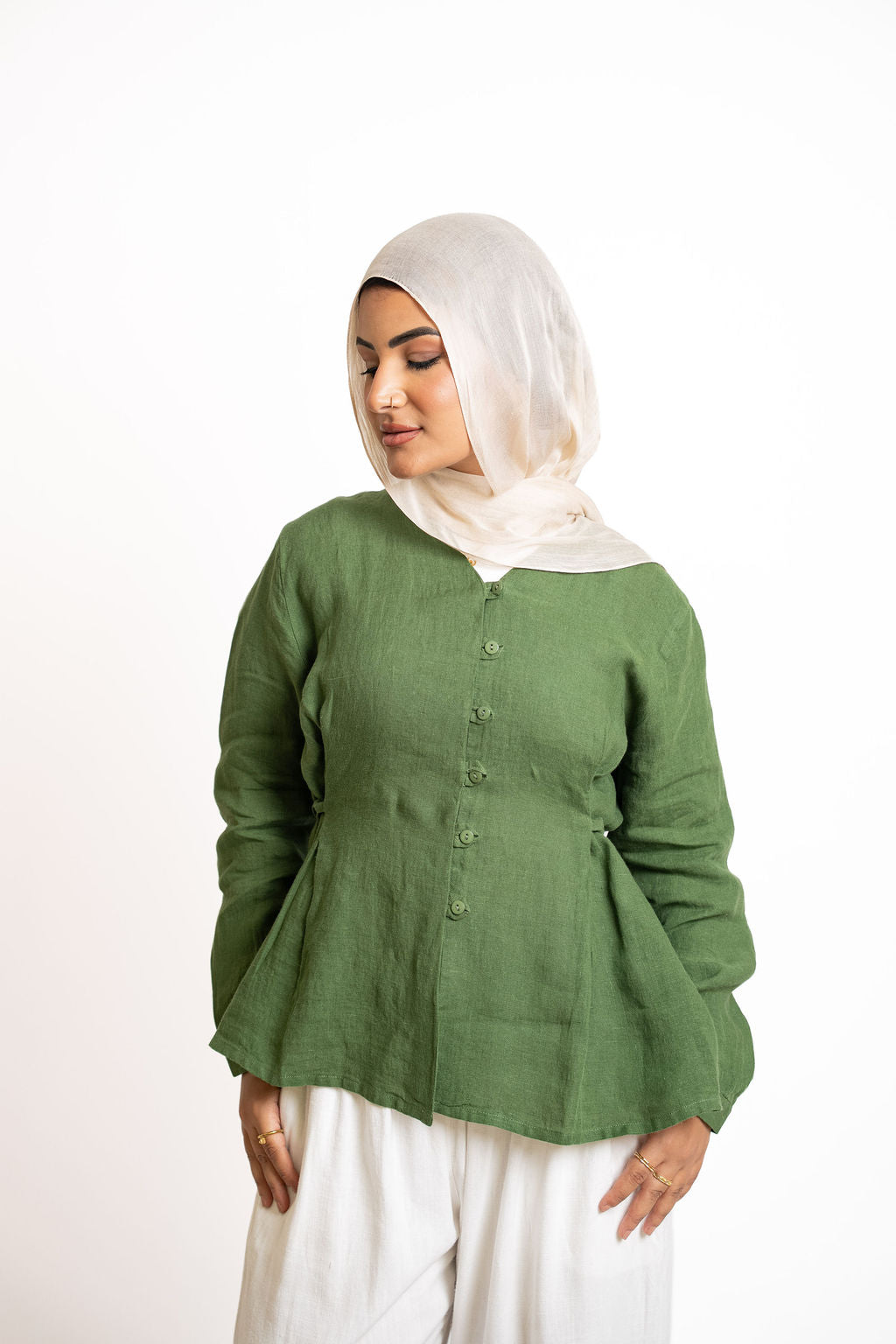 Linen Blouse - Green