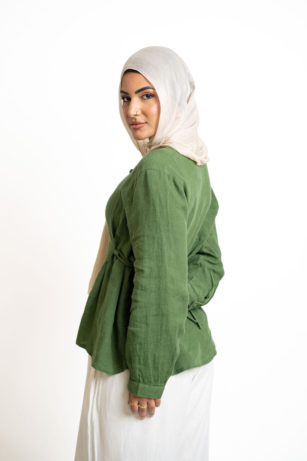 Linen Blouse - Green