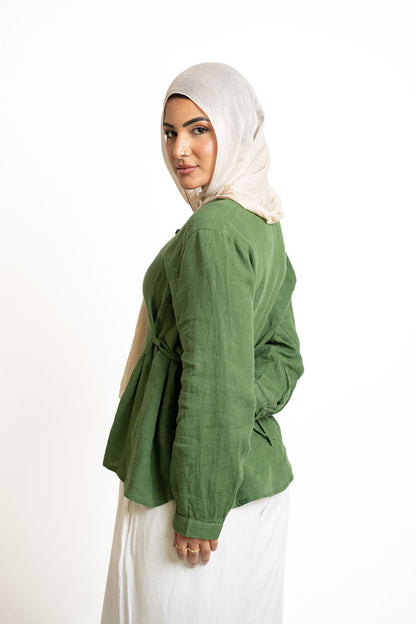 Linen Blouse - Green