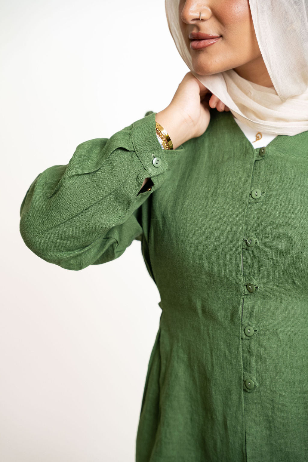 Linen Blouse - Green
