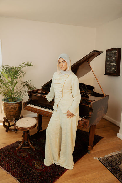 Asymmetric Draped set -Yellow