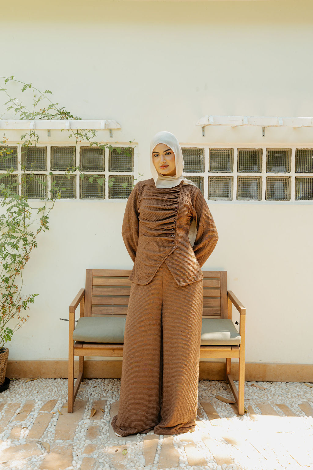 Asymmetric Draped set-Brown