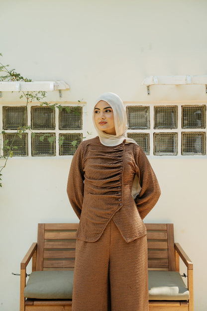 Asymmetric Draped set-Brown