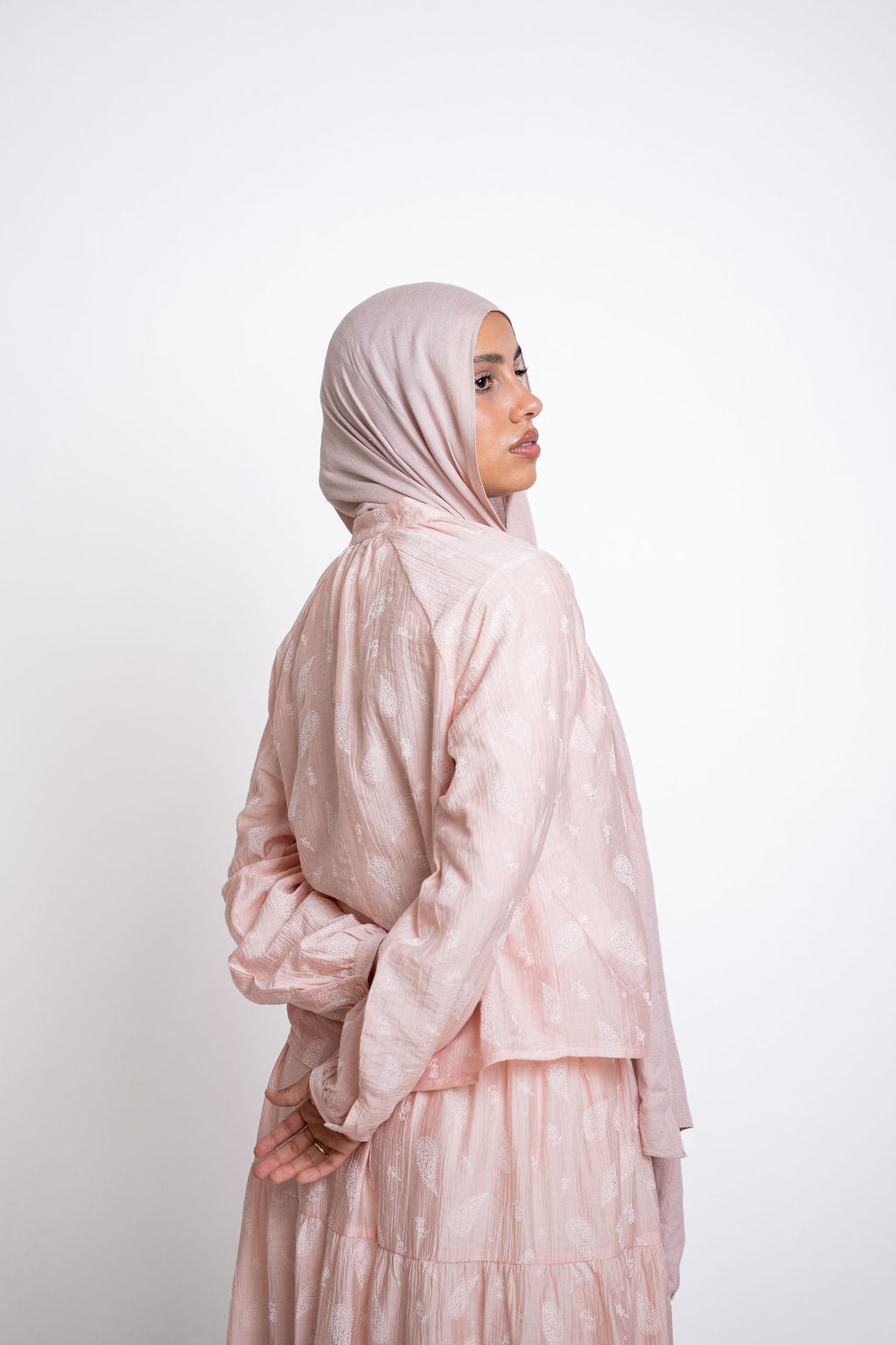 Buttoned Flowy Set-Pink