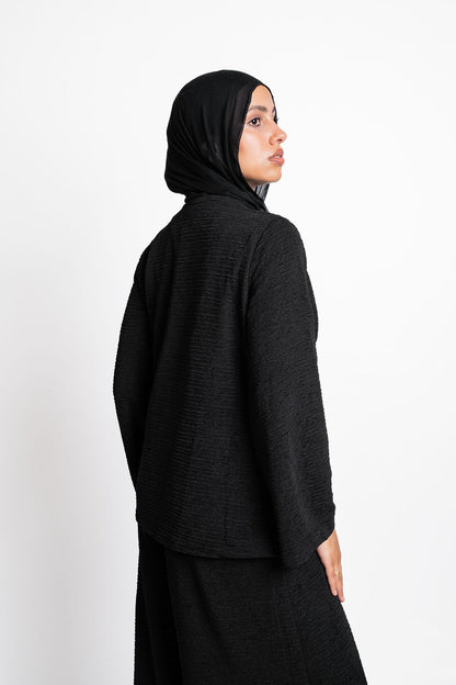 Asymmetric Draped set -Black