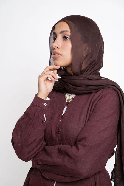 Linen Blouse - Burghandy