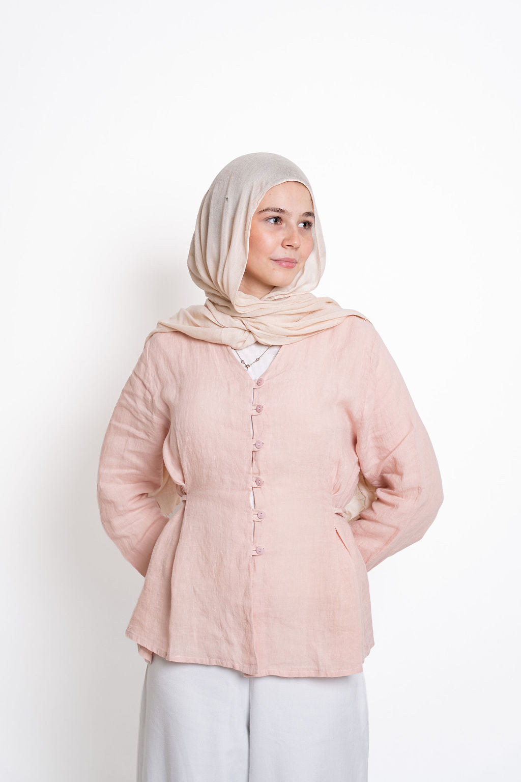 Linen Blouse - Pink