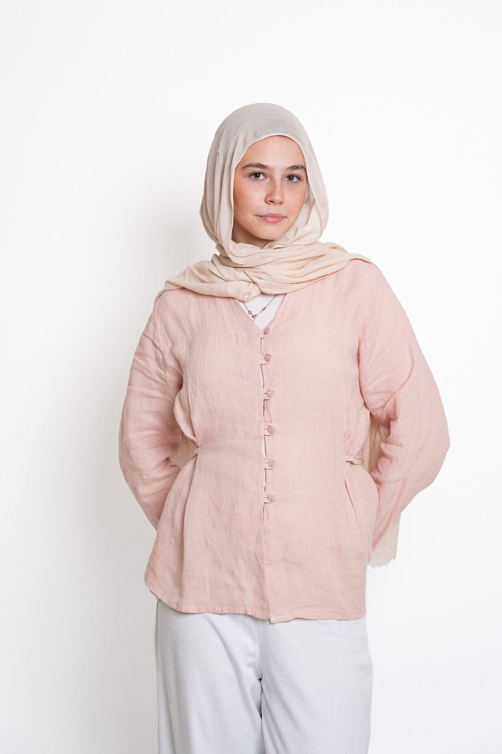 Linen Blouse - Pink