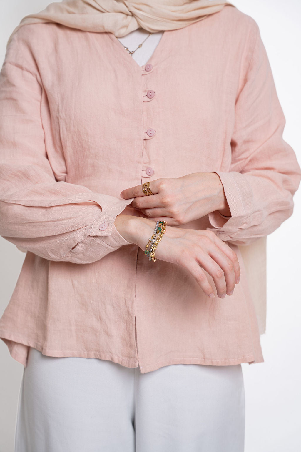 Linen Blouse - Pink