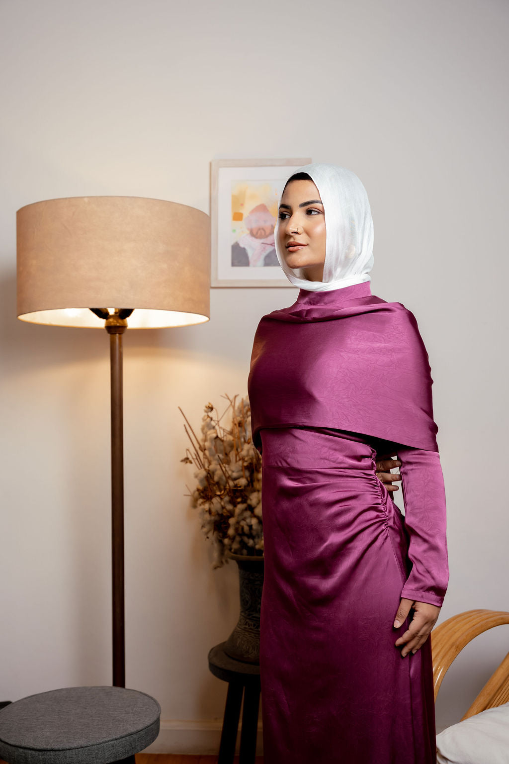 Royal Cape Dress - Burgandy