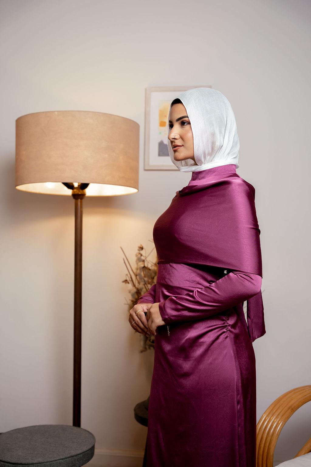 Royal Cape Dress - Burgandy