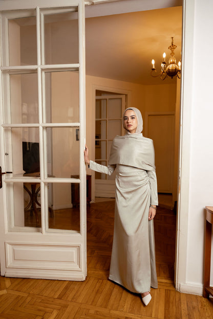 Royal Cape Dress - Mint