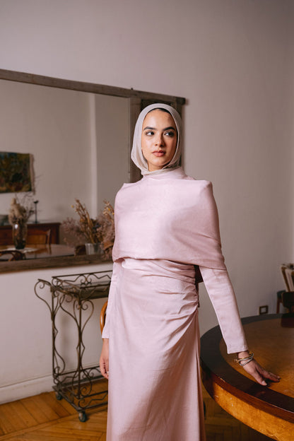 Royal Cape Dress - Pink