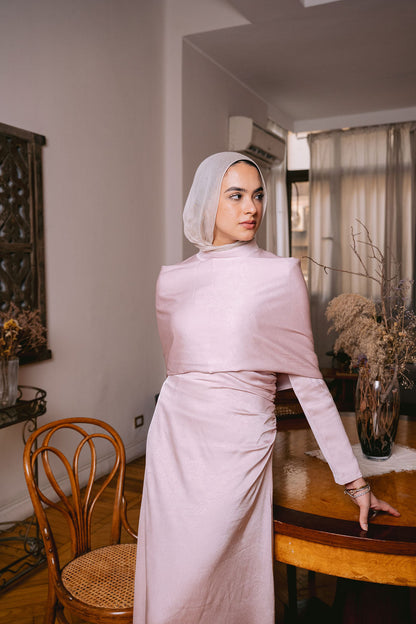 Royal Cape Dress - Pink