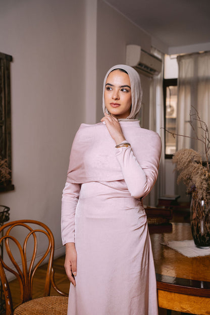 Royal Cape Dress - Pink