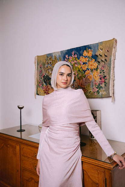 Royal Cape Dress - Pink