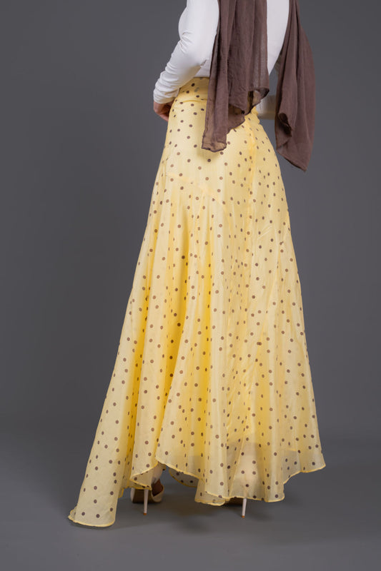 Polka Dots Skirt -Yellow