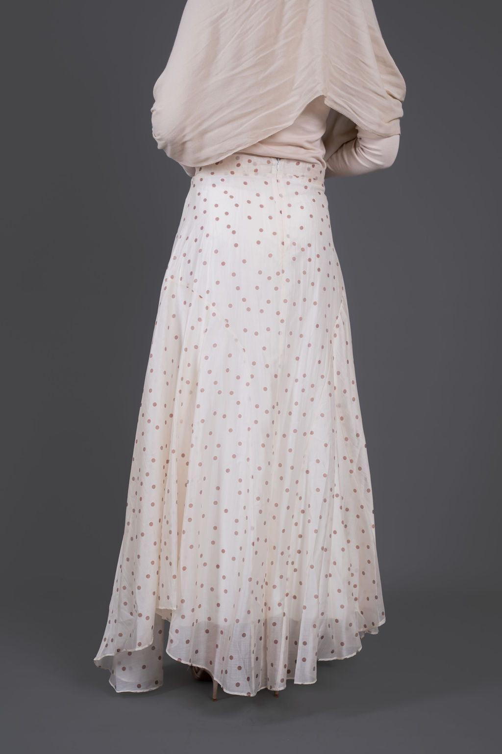 Polka Dots Skirt -Off White