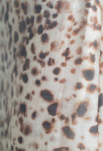 Flared Maxi Skirt - Leopard Print