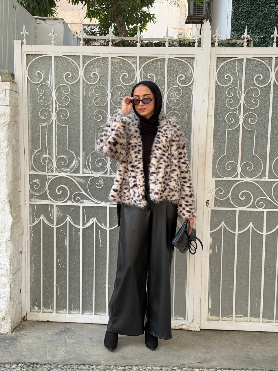 Wild Fur Jacket -Black