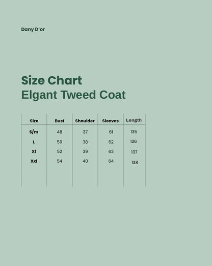 Elegant Tweed Coat-Olive