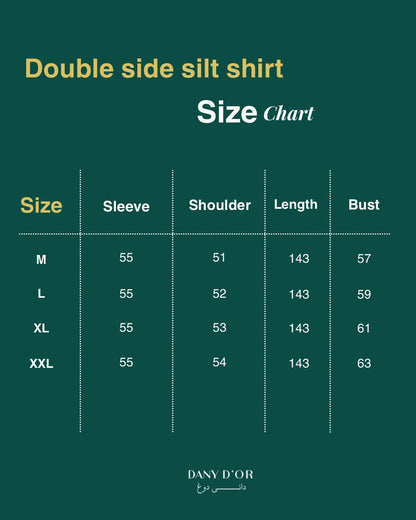 Double Side Slit  Shirt -Teal