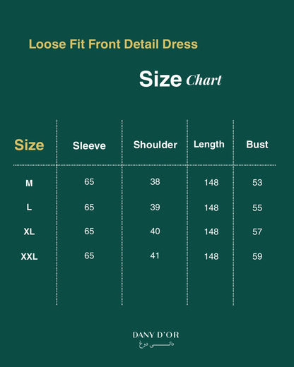 Loose Fit Front Detail Dress - Beige
