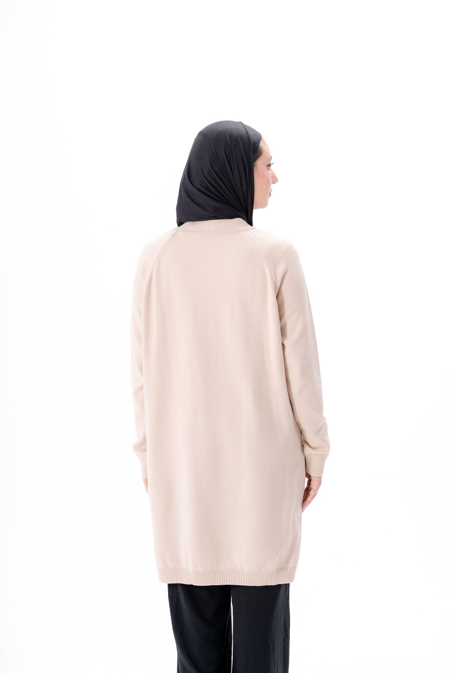 Long Basic Pullover- Beige